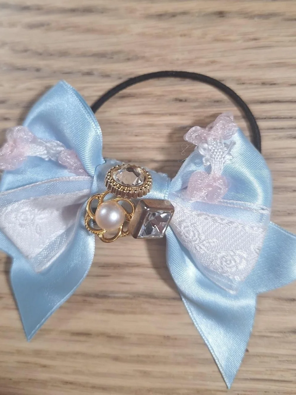 Baby, the Stars Shine Bright Light Blue Ribbon Ponytail Bow | Sweet Lolita